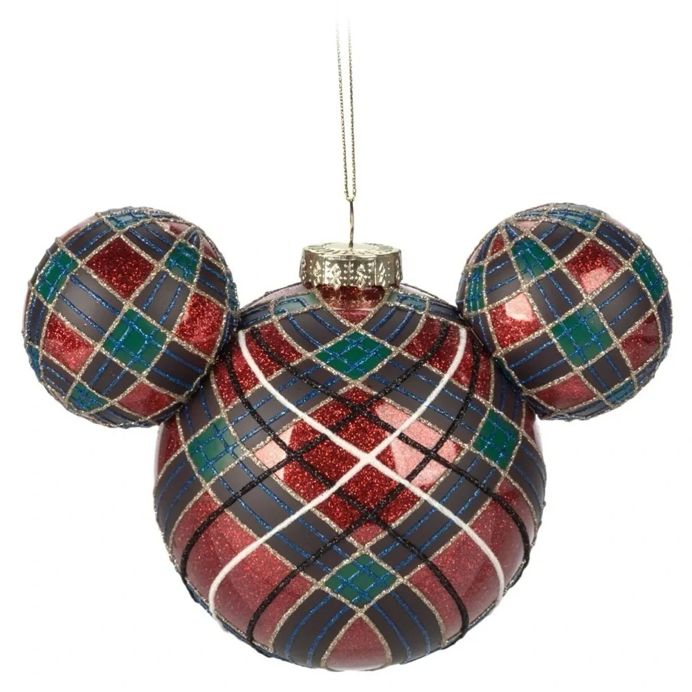 Disney Parks Sketchbook Plaid Mickey Mouse Ornament